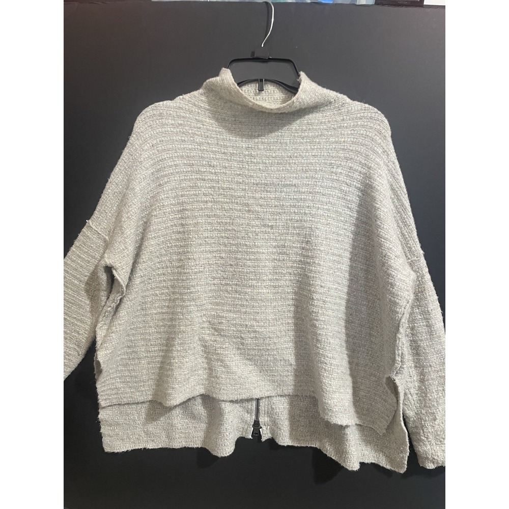 Free People Sweater Womens XS Mock‎ Neck Wool Blend Zip Back Confetti Knit Boho